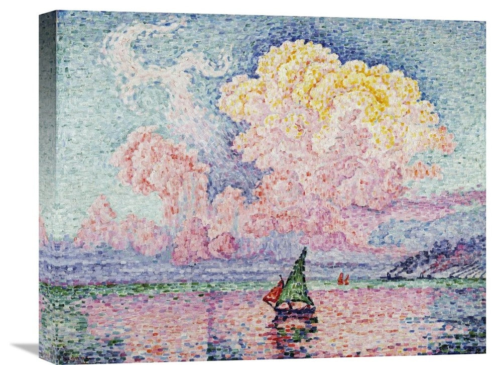 "Pink Clouds, Antibes" Stretched Canvas Giclee by Paul Signac, 22"x18"