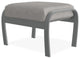Belle Isle Cushion Outdoor Ottoman, Rain Graystone/Graphite