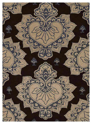 HAND TUFTED WOOL ECO-FRIENDLY AREA RUGS - Rectangle,Cream Brown,Floral