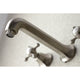 KS4028BX 2-Handle Wall Mount Tub Faucet, Brushed Nickel