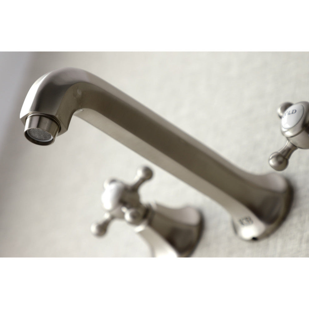 KS4028BX 2-Handle Wall Mount Tub Faucet, Brushed Nickel