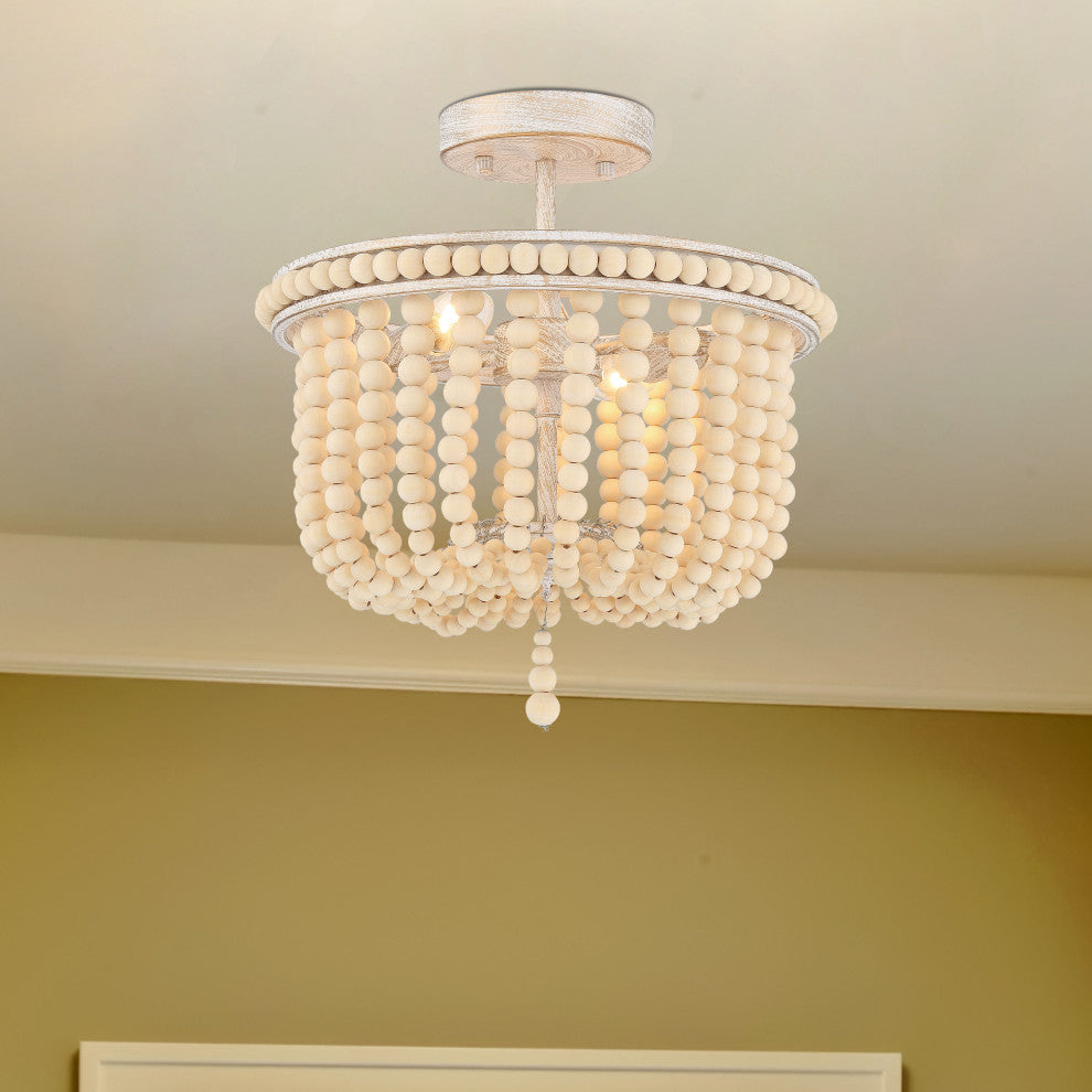 2 Light 12.6'' Unique/Statement Bowl Flush Mount