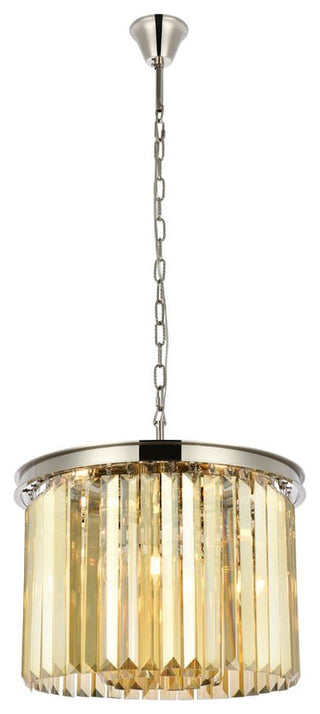 Elegant Lighting 1238D20-GT/RC Sydney 6 Light 20"W Crystal - Matte Black