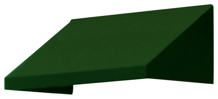 Awntech 4' New Yorker Acrylic Fabric Fixed Awning, Forest