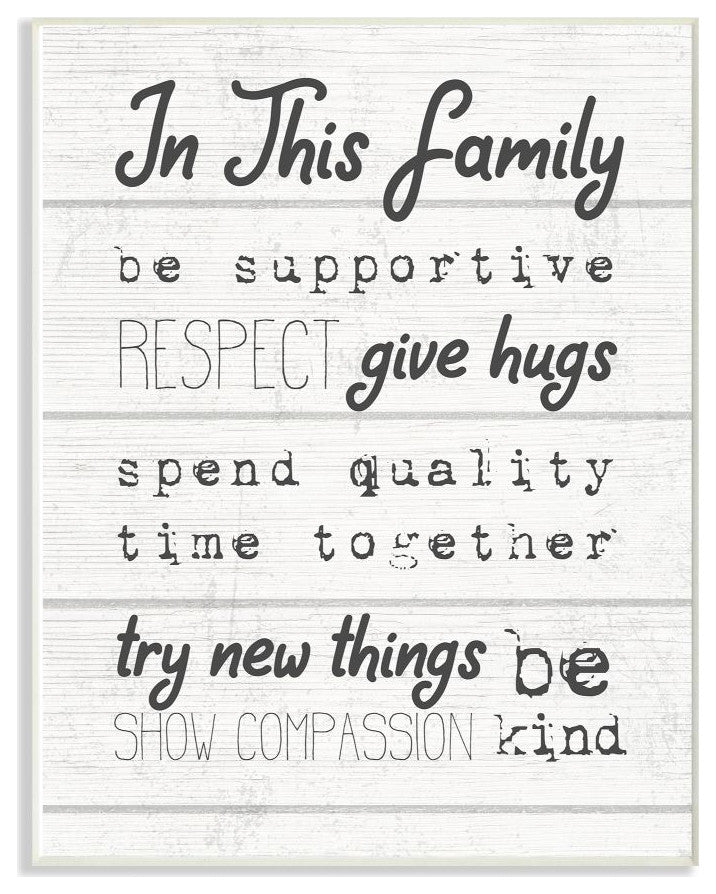 Compassion Inspirational Word Family Wood Design, 10"x15"