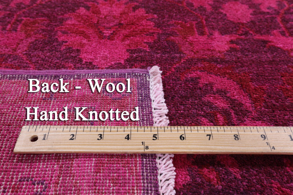 Handmade Full Pile Overdyed Wool Rug 4' 4" X 5' 11" - Q12726