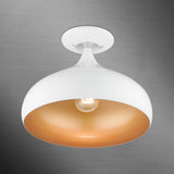 Livex Lighting 1 Light Shiny White Sem-Flush Mount