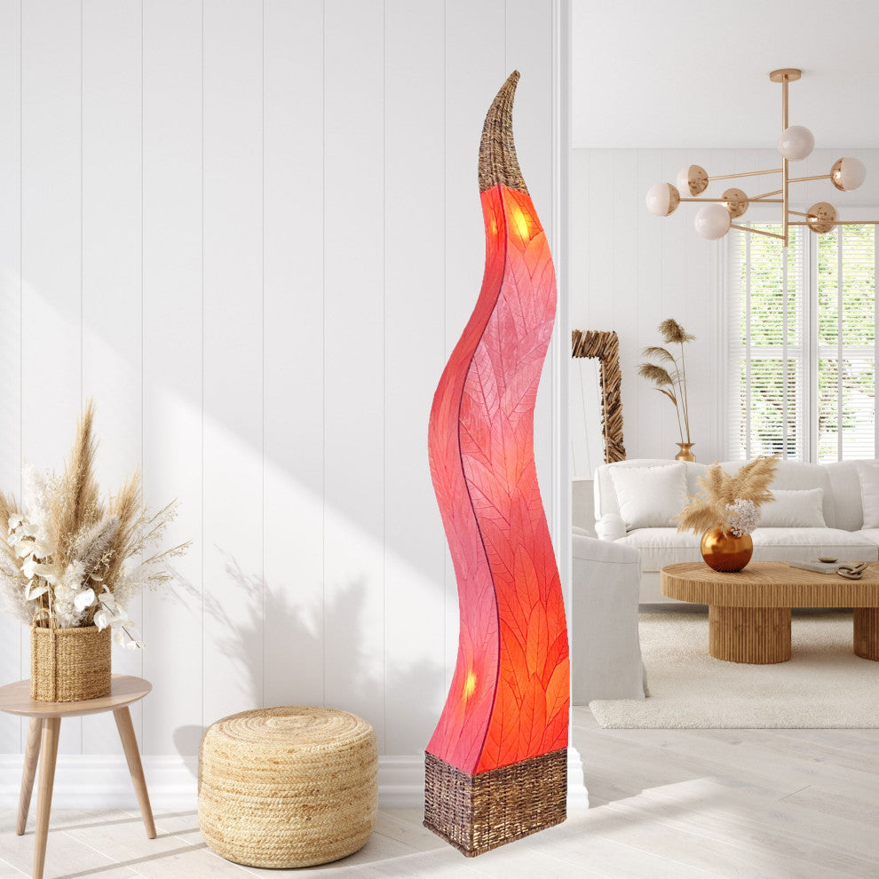 Eangee Flame Giant Floor Lamp, Red