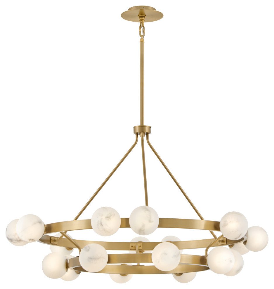 Fredrick Ramond Selene Chandelier, Lacquered Brass, Large