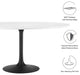 Black White Lippa 60" Round Wood Dining Table