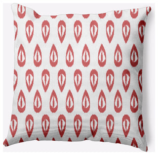 Ikat Tears Decorative Throw Pillow, Red-Orange, 26x26"