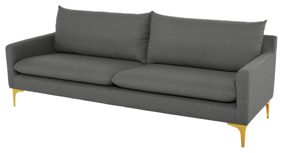 Anders Slate Grey Fabric Triple Seat Sofa, HGSC491