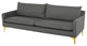Anders Slate Grey Fabric Triple Seat Sofa, HGSC491