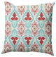 Bamboo Decorative Throw Pillow, Blood Orange, 18"x18"