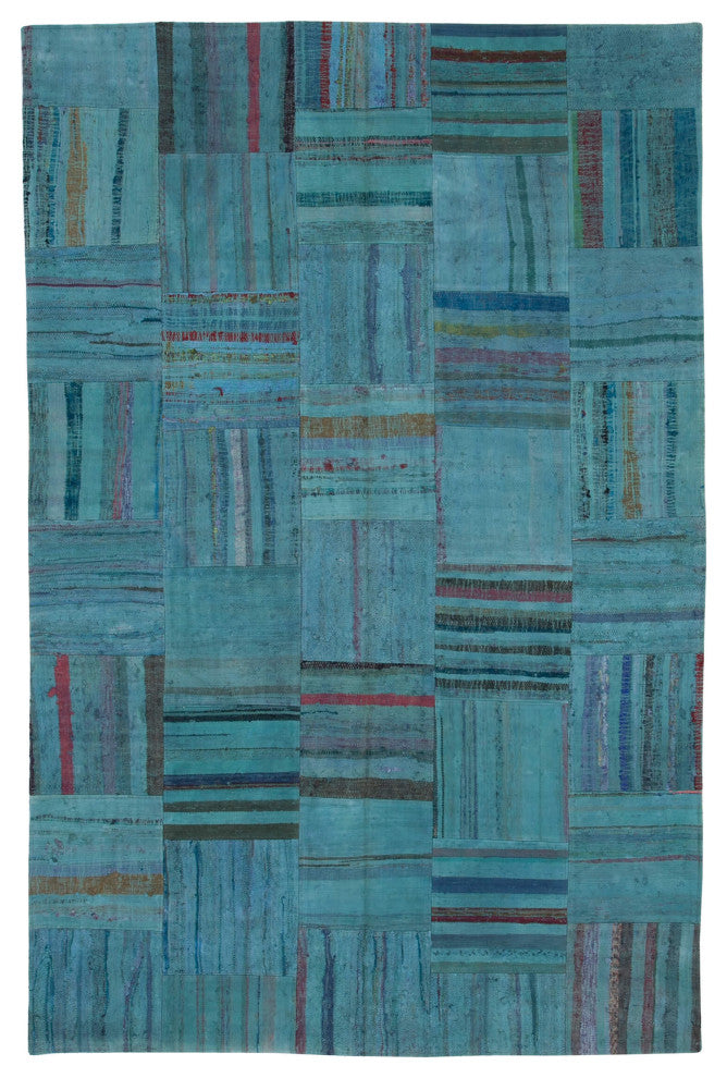 Rug N Carpet - Handmade Anatolian 6' 8'' x 10' 1'' Unique Patchwork Kilim Rug