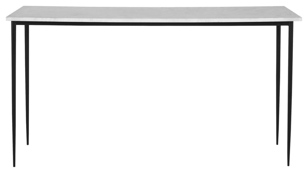 Uttermost Nightfall White Marble Console Table 25173
