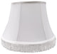 White Silk 14" Bell With Fringe Floor Lamp Shade