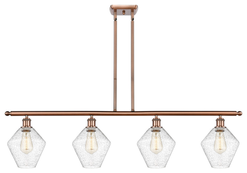 Innovations 516-4I-AC-G654-8-LED 4-Light Island Light, Antique Copper
