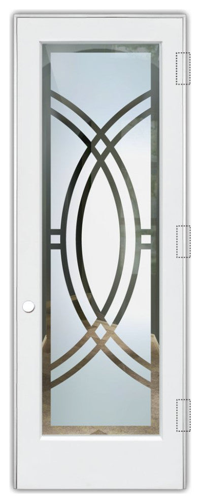 Interior Prehung Door or Interior Slab Door - Demi Circle - Primed - 30" x...