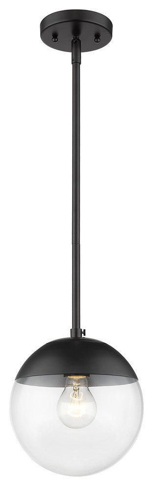 Golden Lighting 3219-S-BLK Dixon 1 Light 8"W Mini Pendant - Black