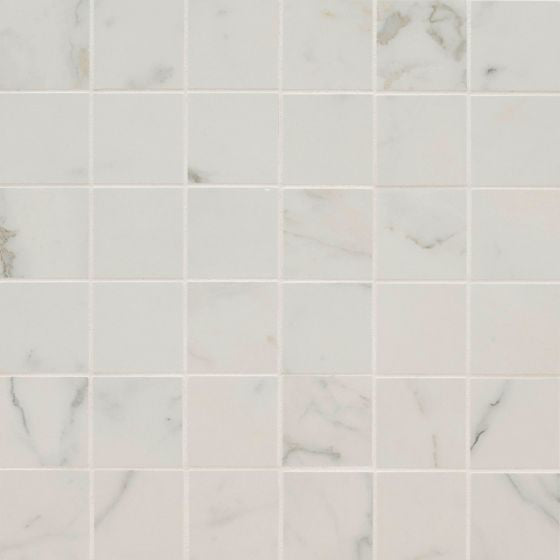 Regallo Calacatta Isla 2X2 Matte Porcelain Mosaic, (4x4 or 6x6) Sample