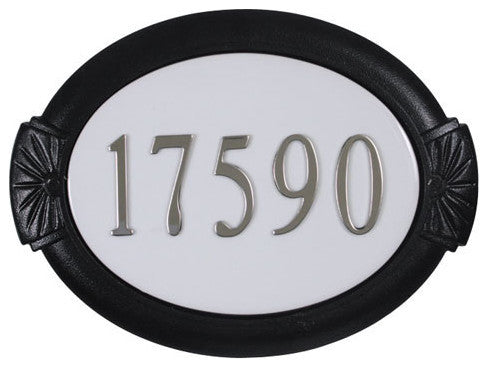 Classic Address Plaque, Brushed Aluminum