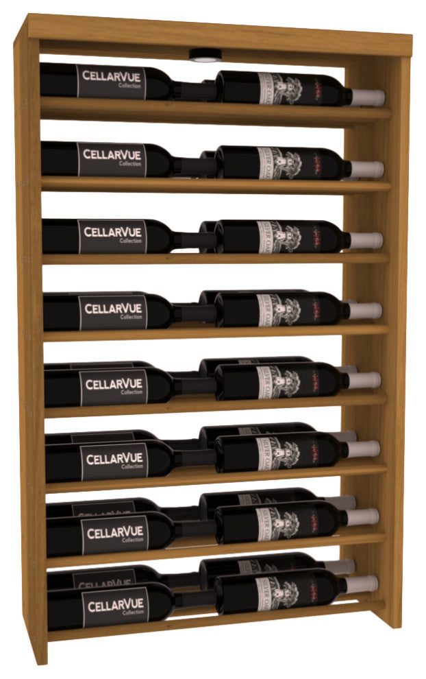 CellarVue Redwood Horizontal Wine Rack Double, , Oak