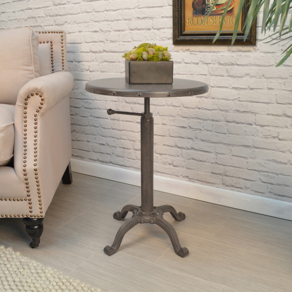 Colton Adjustable Vintage Table - Industrial