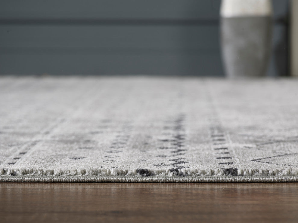 Abani Urbana URB110A Tribal Distressed Grey Area Rug