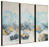 Crashing Waves Abstract Art, Set of 3