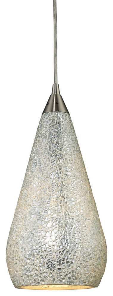 Elk Lighting 546-1SLV-CRC Curvalo 1-Light Pendant Light
