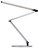 Z-Bar Desk Lamp With 1-Piece Desk Clamp, Warm Light, Silver