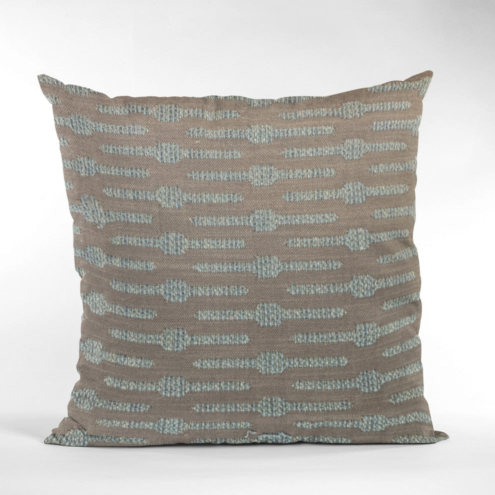 Plutus Blue Needle Stripe Luxury Throw Pillow, 26"x26"