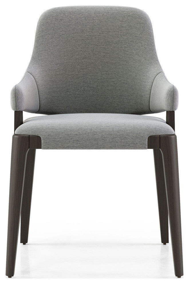 Dumfries Dining Chair in Storm Gray Fabric and Seared Ash