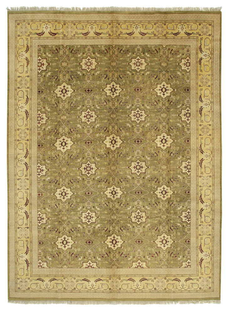 Rug N Carpet - Hand-Knotted Oriental 8' 10" x 11' 11" Wool Oushak Area Rug