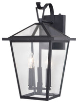 Derby Three Light Outdoor Wall Mount in Matte Black