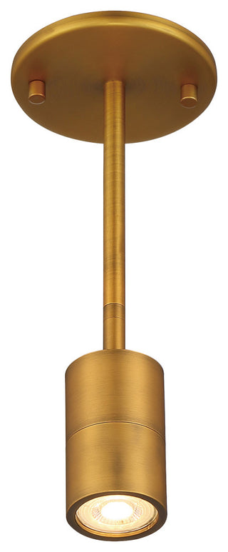 Cafe 1 Light LED Wall Or Ceiling Spotlight, Antique Brushed Brass