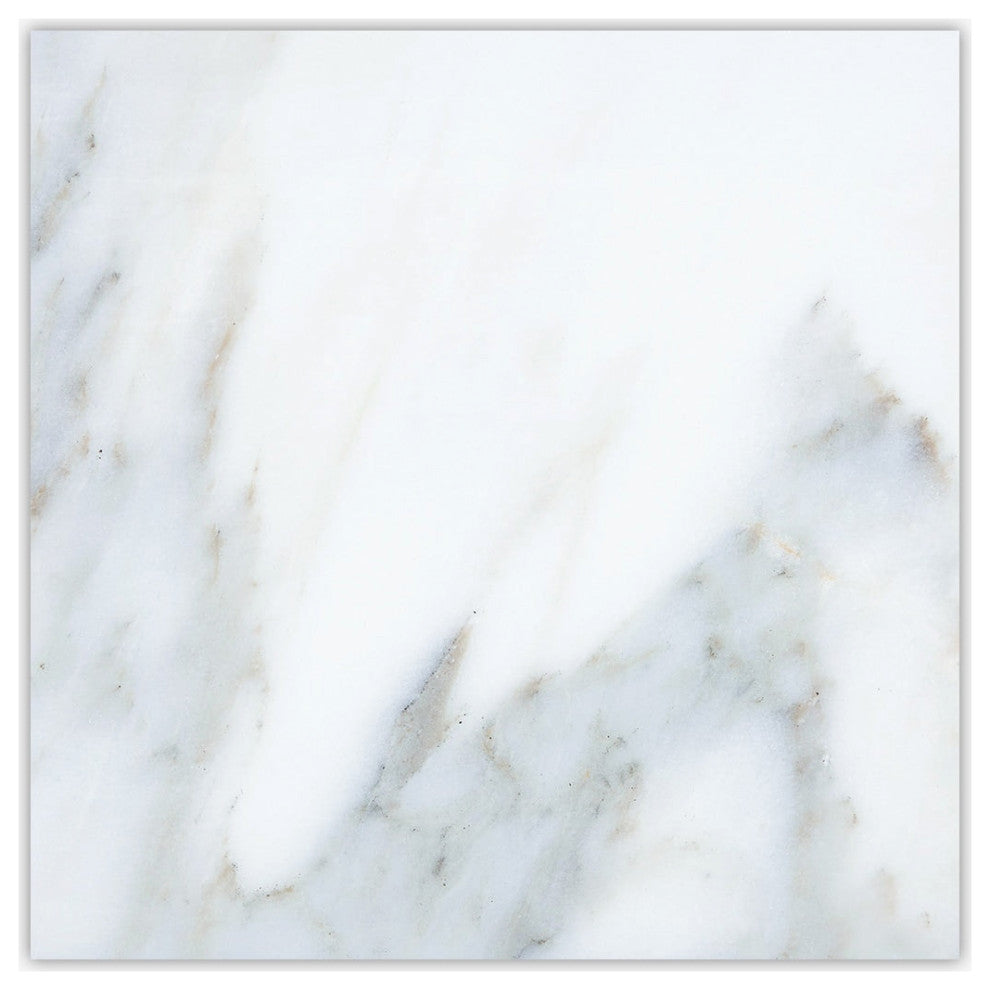 Calacatta Polished 24x24 Micro Beveled Marble Tile