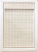 Cordless Bayshore Matchstick Bamboo Roman Shade, White, 34"x64"