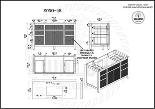 Sonoma Oak 48 Single Sink Bath Vanity with 2" Carrara Marble