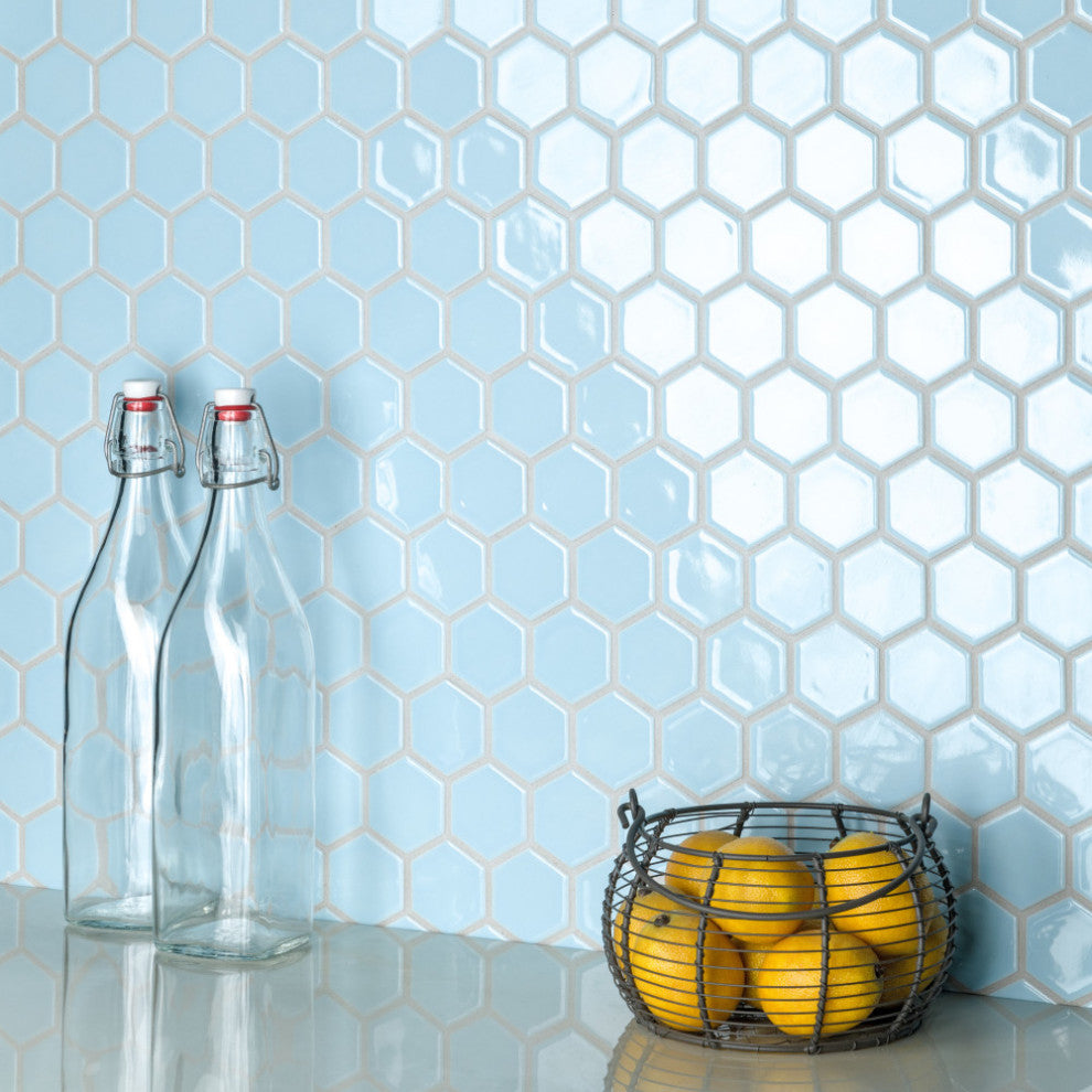 Hudson Due Hex 2"  Porcelain Floor and Wall Mosaic Tile