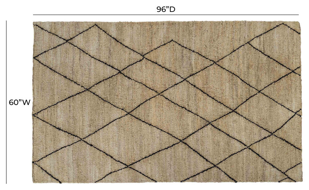 Crosshatch Natural 5'x8' Area Rug