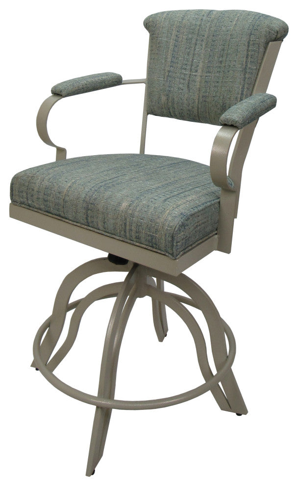 Miami Counter 26" or 30" Metal Bar Stool - A Base, Watusi Aquatint, Beige, 26"