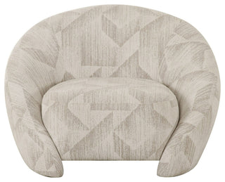 Divani Casa Gentle Modern Beige Pattern Fabric Accent Chair