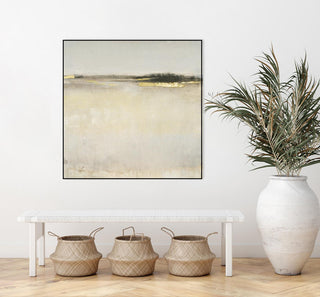 "Embellished Subtle Scape I" Framed Canvas by Giant Art 30"x30"