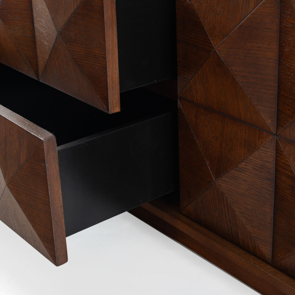 Safavieh Couture Patty 4 Door Wood Media Stand, Walnut