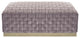 40" Lilac And Gold Upholstered Velvet Bench