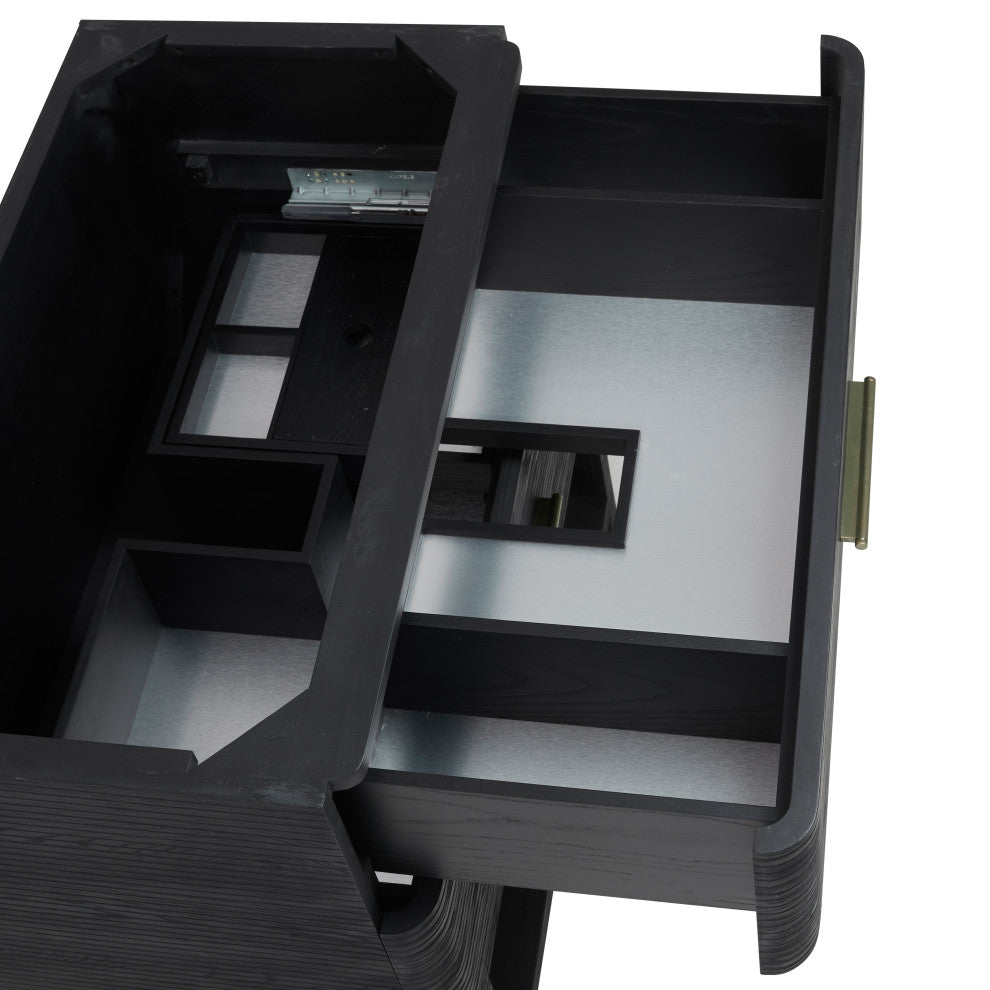 Lucian Bath Vanity, Carbon Oak, 36", No Top