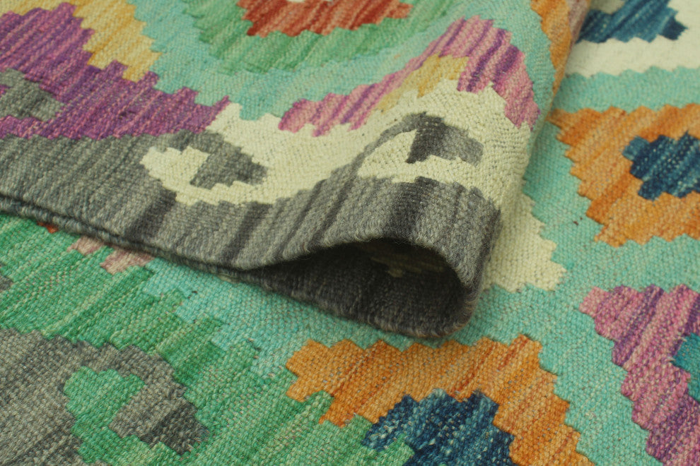 Sangat Kilim Ellianna Light green/Rust Rug, 7'11x11'0