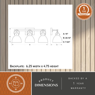 Ogden 1 Light Vanity Matte Black, Matte Black, 25.5-in W X 10-in H X 7.75-in D